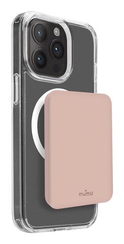 PURO Power Bank compatibile MagSafe “Mini Power Mag” per iPhone beige