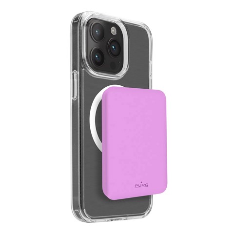 PURO Power Bank compatibile MagSafe “Mini Power Mag” per iPhone rosa
