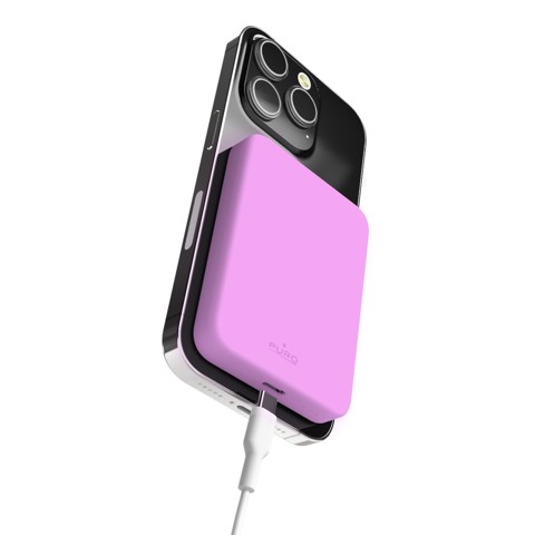 PURO Power Bank compatibile MagSafe “Mini Power Mag” per iPhone rosa