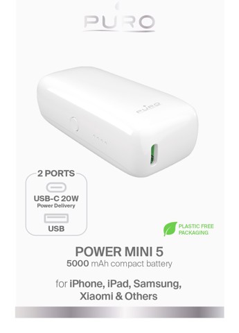 PURO Power Mini 5 5000 mAh Bianco