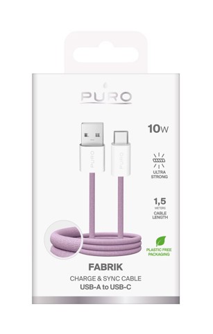 PURO PUCAC10WFABK415MTPNK cavo USB USB 2.0 1,5 m USB A USB C Rosa