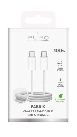 PURO PUCCC100WFABK4WHI cavo USB 1 m USB C Bianco