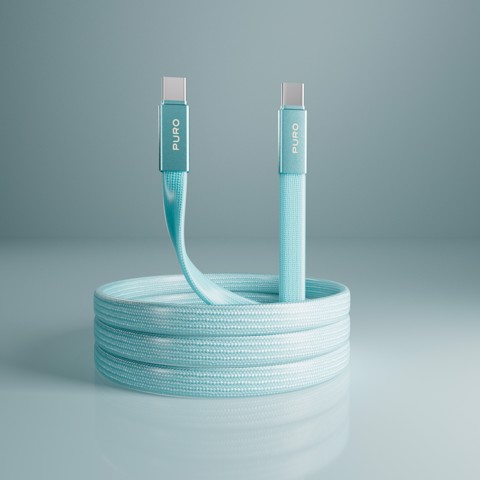 PURO PUCCC60WSLIM1MTA cavo USB USB 2.0 1 m USB C 480 Gbit/s Blu