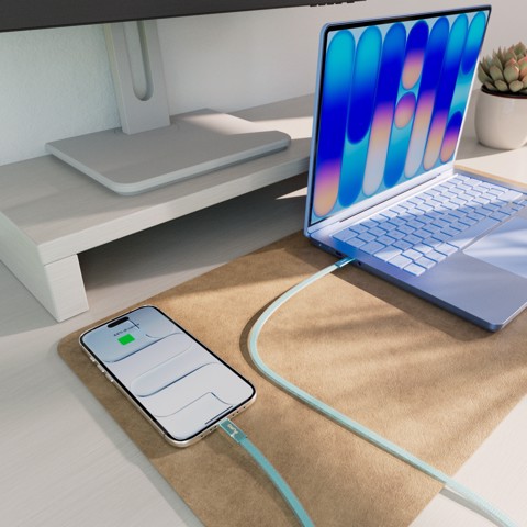 PURO PUCCC60WSLIM1MTA cavo USB USB 2.0 1 m USB C 480 Gbit/s Blu