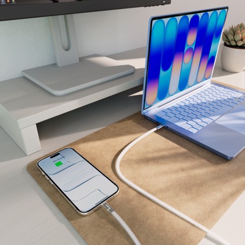 PURO PUCCC60WSLIM1MTW cavo USB USB 2.0 1 m USB C 480 Gbit/s Bianco