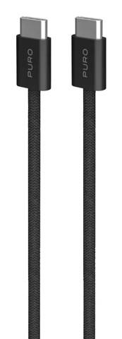 PURO PUCCCFABK415MTBLK cavo USB 1,5 m USB 2.0 USB C Nero
