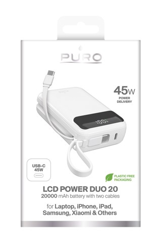 PURO PUFCBB20C2CHDWHI batteria portatile 20000 mAh Bianco