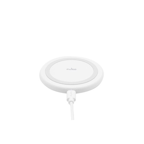 PURO PUFCCSQI10W2WHI Caricabatterie per dispositivi mobili Smartphone, Orologio intelligente Bianco USB Carica wireless Interno