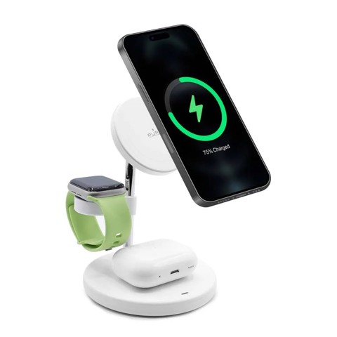 PURO PUFCCSQIMAG2WHI Caricabatterie per dispositivi mobili Auricolare, Smartphone, Orologio intelligente Bianco Batteria Carica wireless Ricarica rapida Interno