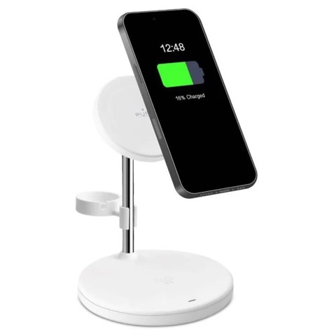 PURO PUFCCSQIMAG2WHI Caricabatterie per dispositivi mobili Auricolare, Smartphone, Orologio intelligente Bianco Batteria Carica wireless Ricarica rapida Interno