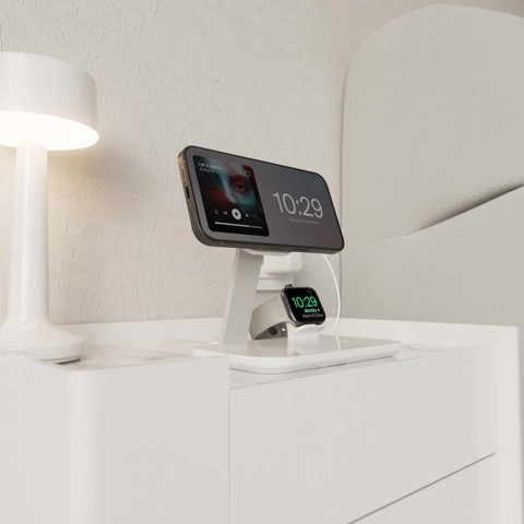 PURO PUFCCSQIMAG3AWWHI Caricabatterie per dispositivi mobili Universale Bianco USB Carica wireless Interno