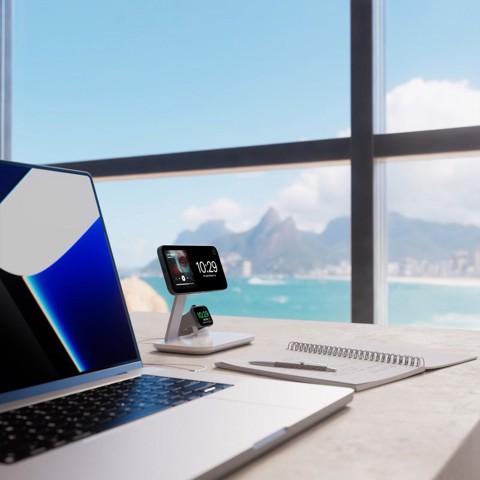 PURO PUFCCSQIMAG3AWWHI Caricabatterie per dispositivi mobili Universale Bianco USB Carica wireless Interno