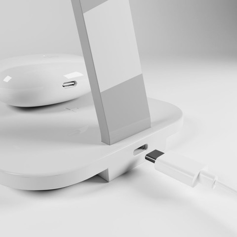 PURO PUFCCSQIMAG4WHI Caricabatterie per dispositivi mobili Cuffie, Smartphone Bianco USB Carica wireless Interno