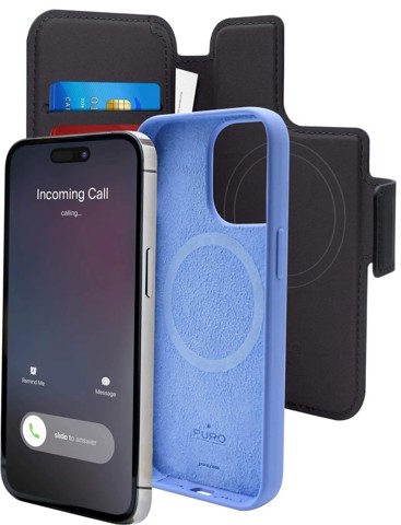 PURO PUIP61PMAGFOLIOBLK custodia per cellulare 15,5 cm (6.1") Custodia a borsellino Nero