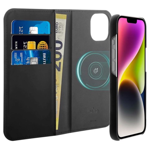 PURO PUIPC1461BKMAG1BLK custodia per cellulare 15,5 cm (6.1") Custodia a borsellino Nero