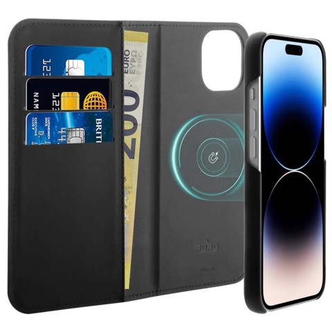 PURO PUIPC1461BKMAG1BLK custodia per cellulare 15,5 cm (6.1") Custodia a borsellino Nero