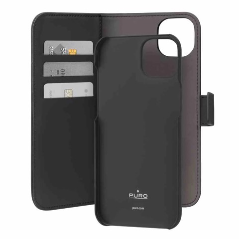 PURO PUIPC1567BOOKC3BLK custodia per cellulare 17 cm (6.7") Custodia a borsellino Nero