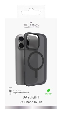 PURO PUIPC16P61DAYLBLK custodia per cellulare 16 cm (6.3") Cover Nero, Translucent