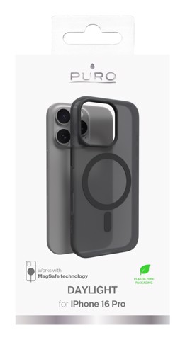 PURO PUIPC16P61DAYLBLK custodia per cellulare 16 cm (6.3") Cover Nero, Translucent
