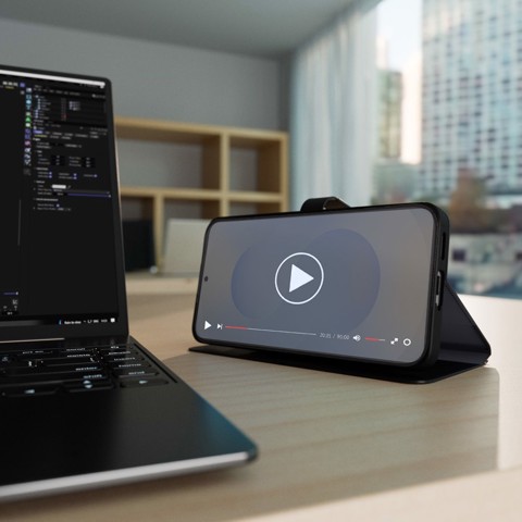 PURO PUSGS25BOOKC8BLK custodia per cellulare 15,8 cm (6.2") Custodia a borsellino Nero