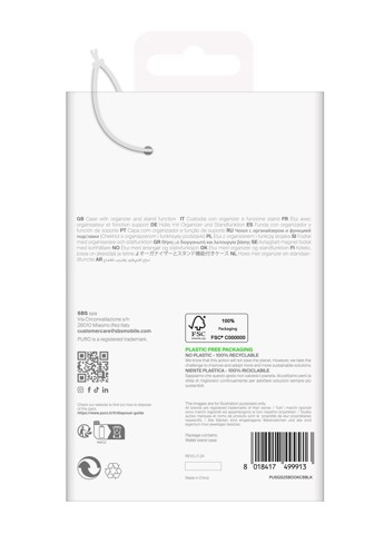 PURO PUSGS25BOOKC8BLK custodia per cellulare 15,8 cm (6.2") Custodia a borsellino Nero