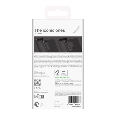 PURO PUSGS25ICONMAGBLK custodia per cellulare 15,8 cm (6.2") Cover Nero