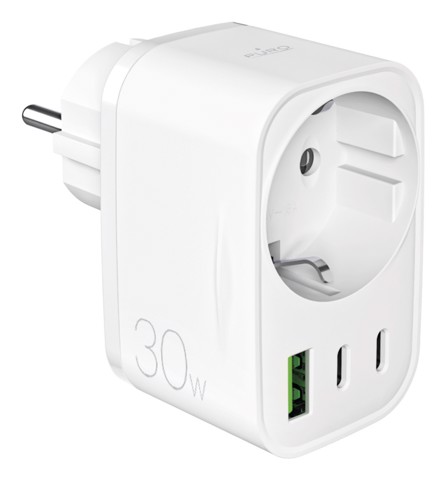PURO PUTCSPUSBA2C30WWHI Caricabatterie per dispositivi mobili Universale Bianco AC Ricarica rapida Interno