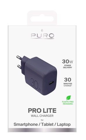 PURO PUTCUSBC30WDYDKBL17 Caricabatterie per dispositivi mobili Universale Blu scuro AC Ricarica rapida Interno