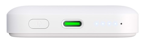 PURO Stand Power Mag Polimeri di litio (LiPo) 5000 mAh Carica wireless Argento, Bianco