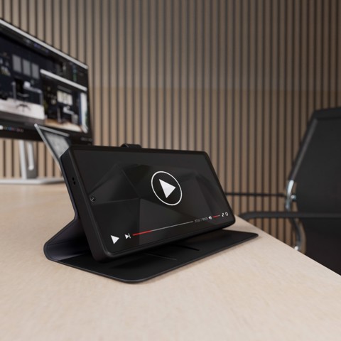 PURO Wallet Stand custodia per cellulare 17,5 cm (6.9") Custodia a borsellino Nero