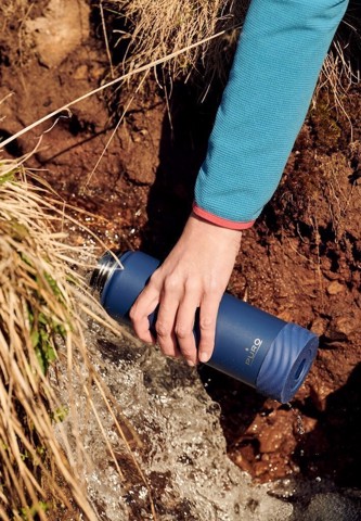 PURO WB750OUTDOORDW1LGREY borraccia Uso quotidiano, Trekking, Sport 750 ml Silicone, Acciaio inossidabile Grigio