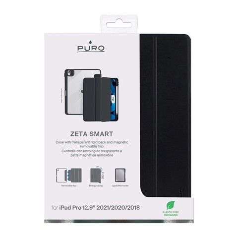 PURO Zeta Smart 32,8 cm (12.9") Custodia a libro Nero