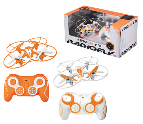 Radiofly SPACE CAM // 18 4 rotori Quadrirotore 0,3 MP 250 mAh Arancione, Bianco