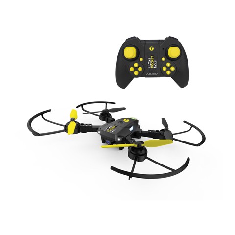 Radiofly Spacepocket // 20 - Drone 12*10*3 cm, RC 2.4 GHz, 8 Funzioni, Giroscopio, Fermoposizione, Bussola, Funzioni Partenza Lancio, Wi-Fi Camera 720p, App Per Vedere Foto, Video E Per Pilotare, Decollo E Atterraggio Assistiti, Batterie Trasmettitore Non Incluse