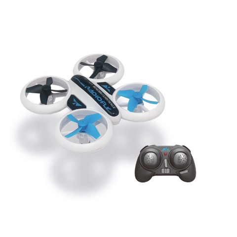 Radiofly Starlight Microb//11 - Drone cm 9x9, RC 2.4 GHz, 8 Funzioni, Luci LED 4 Rotori, Bussola, Fermoposizione, Decollo/Atterraggio Assistiti, 3 Velocita', Modalità Flip, 8 Eliche Di Ricambio, Batterie Incluse