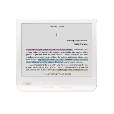Libra Colour lettore e-book Touch screen 32 GB Wi-Fi Bianco