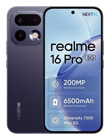 realme 16 Pro 17,2 cm (6.78") Doppia SIM 5G 8 GB 512 GB 6500 mAh Grigio