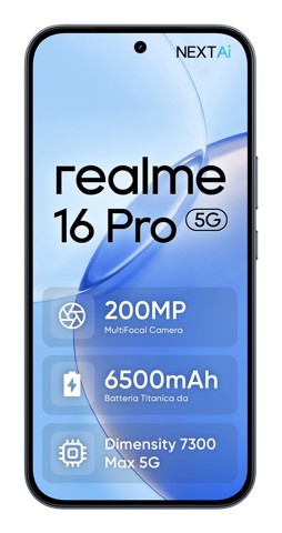 realme 16 Pro 17,3 cm (6.8") Doppia SIM 5G 8 GB 512 GB 6500 mAh Grigio