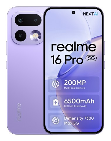 realme 16 Pro 17,3 cm (6.8") Doppia SIM 5G 8 GB 512 GB 6500 mAh Viola