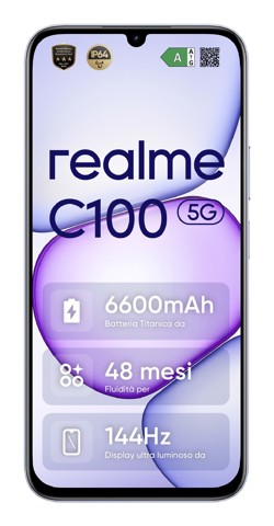 realme C100 5G 17,3 cm (6.8") Doppia SIM USB tipo-C 4 GB 256 GB 6600 mAh Viola
