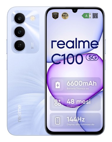 realme C100 5G 17,3 cm (6.8") Doppia SIM USB tipo-C 4 GB 256 GB 6600 mAh Viola