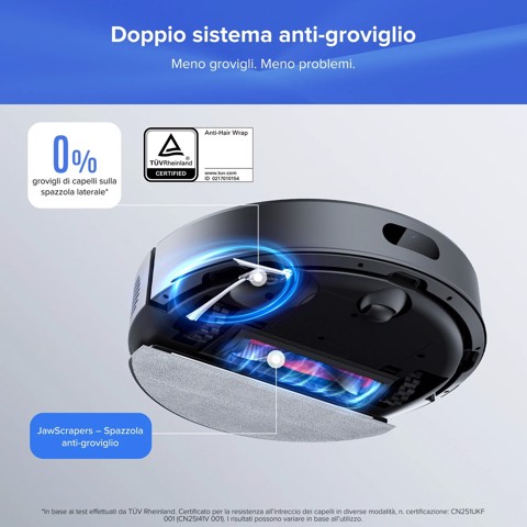 Roborock Q7 TF+ Robot Aspirapolvere e Lavapavimenti con Stazione Svuotamento Automatico della Polvere, Aspirazione 10.000 Pa, Quantità d'acqua Regolabile per il Lavaggio, Doppio Sistema Anti-groviglio, Auto Boost sui Tappeti