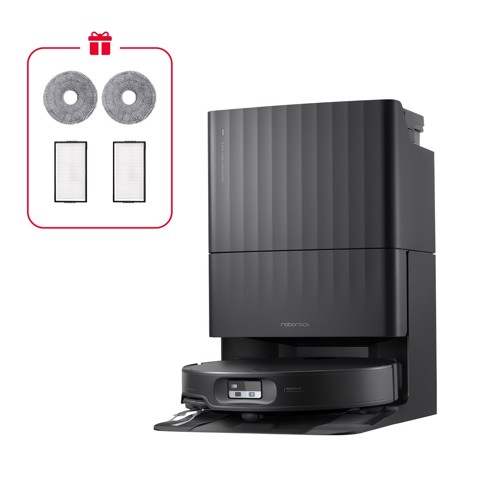 Roborock Qrevo Edge 2X Robot Aspirapolvere Lavapavimenti, Aspirazione HyperForce® 25.000 Pa, Stazione Multifunzione con Lavaggio Panni a 80°C e Asciugatura ad Aria Calda a 55°C, FlexiArm™, Sistema Anti-Groviglio DuoDivide™, Reactive AI