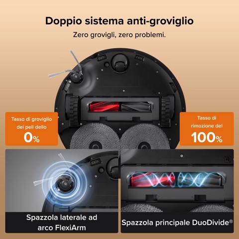 Roborock Qrevo Edge 2X Robot Aspirapolvere Lavapavimenti, Aspirazione HyperForce® 25.000 Pa, Stazione Multifunzione con Lavaggio Panni a 80°C e Asciugatura ad Aria Calda a 55°C, FlexiArm™, Sistema Anti-Groviglio DuoDivide™, Reactive AI