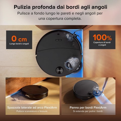 Roborock Saros 20 Neo Robot Aspirapolvere Lavapavimenti, Aspirazione 36.000 Pa, Stazione Multifunzione 10-in-1 con Lavaggio Panni a 100°C, Ultra-Sottile 7,95 cm, Telaio AdaptiLift 3.0, Sistema Anti-Groviglio 0%, Copertura Bordi FlexiArm™, SmartPlan 3.0