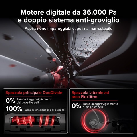 Roborock Saros 20X Robot Aspirapolvere e Lavapavimenti, Aspirazione 36.000 Pa, Supera Ostacoli da 8,8cm, Anti-Groviglio, Evita Oltre 300 Oggetti, Lavaggio Mocio con Acqua a 100°C, Nuovissima RockDock, Videochiamata, Hello Rocky