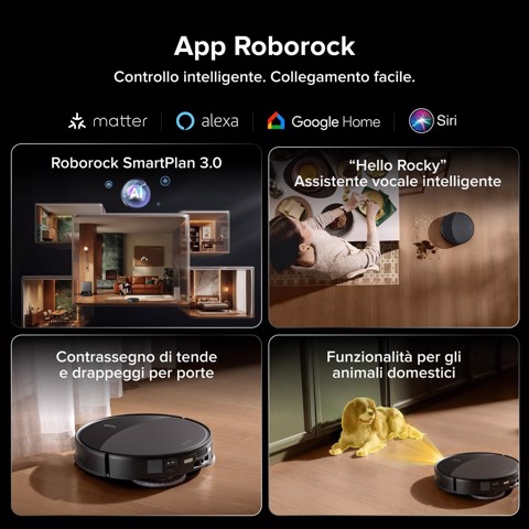 Roborock Saros 20X Robot Aspirapolvere e Lavapavimenti, Aspirazione 36.000 Pa, Supera Ostacoli da 8,8cm, Anti-Groviglio, Evita Oltre 300 Oggetti, Lavaggio Mocio con Acqua a 100°C, Nuovissima RockDock, Videochiamata, Hello Rocky