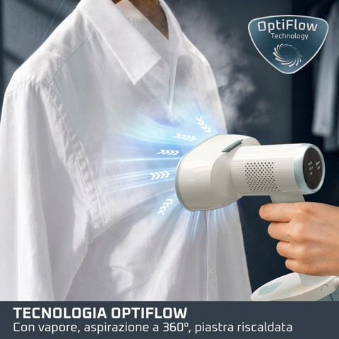 Rowenta AeroSteam S, Stiratore Verticale a Vapore, Elimina le Pieghe, Nuova Tecnologia di Aspirazione, DR9322