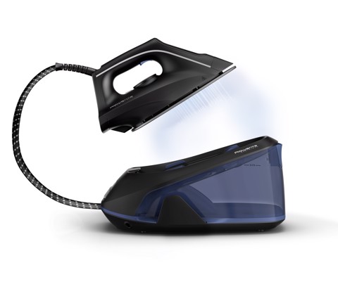Rowenta Easy Steam VR5121 Stazione da stiro a vapore azionata da pompa 2400 W 1,4 L Acciaio inossidabile Nero, Blu