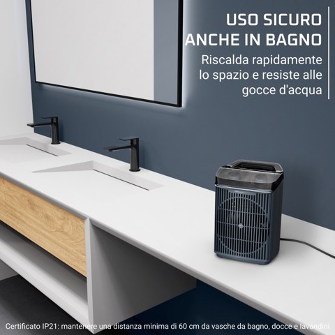 Rowenta Intense Comfort Aqua, Termoventilatore Sicuro in Bagno, Potenza di 2400 W, SO6551F0